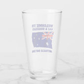 Australische Flagge Modern Aussie personalisiert B Glas (Rückseite)