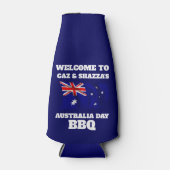 Australische Flagge Modern Aussie personalisierte Flaschenkühler (Vorderseite)