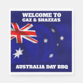 Australische Flagge Modern Aussie personalisierte  Serviette (Vorderseite)