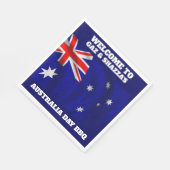 Australische Flagge Modern Aussie personalisierte  Serviette (Ecke)