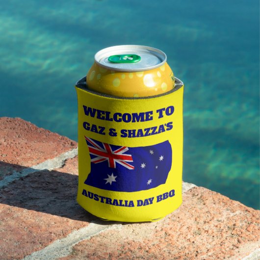 Australische Flagge Modernes Aussie personalisiert Dosenkühler (In Situ Pool)