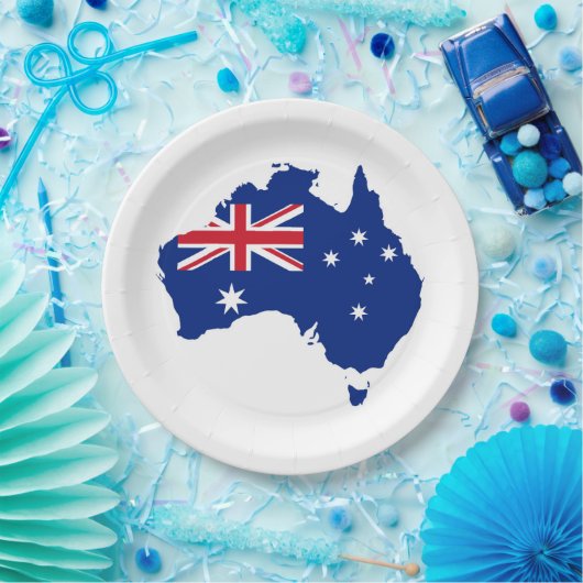 Australische Flagge Pappteller (Party)