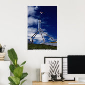 Australische Flagge, Parlament, Canberra, Austr. Poster (Heimbüro)