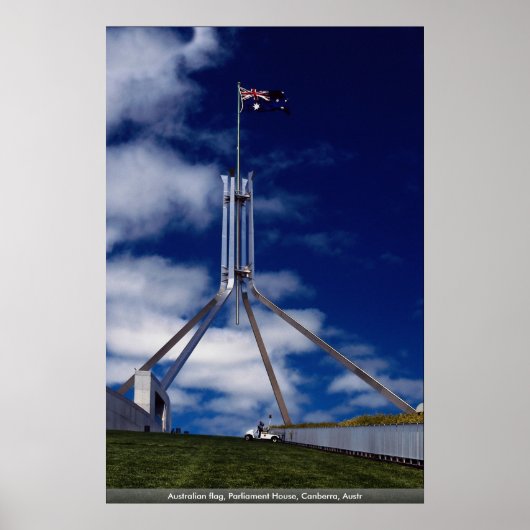 Australische Flagge, Parlament, Canberra, Austr. Poster (Vorne)