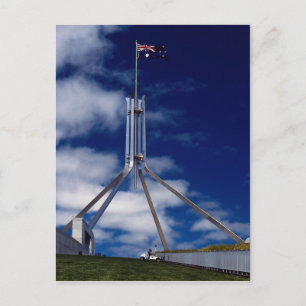 Australische Flagge, Parlament, Canberra, Austr. Postkarte