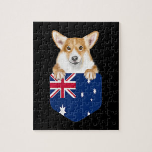 Australische Flagge Pembrach walisischer Corgi Hun Puzzle