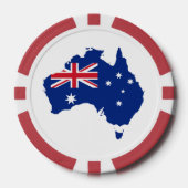 Australische Flagge Pokerchips (Vorderseite)