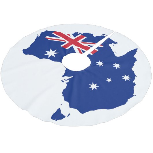 Australische Flagge Polyester Weihnachtsbaumdecke (Schrägansicht)