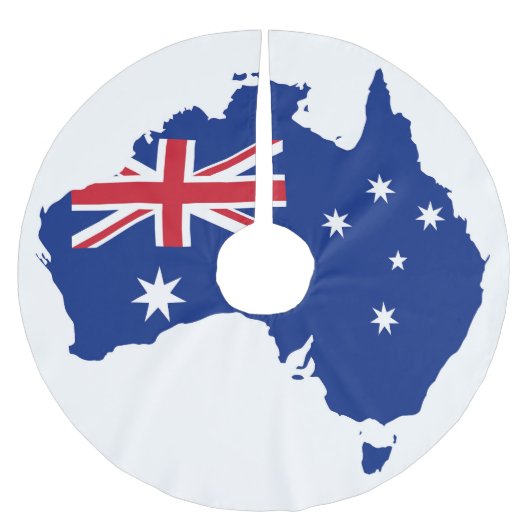 Australische Flagge Polyester Weihnachtsbaumdecke (Vorderseite)