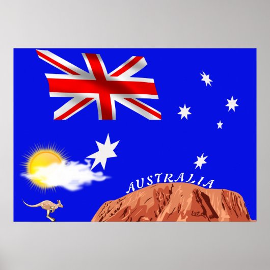 australische Flagge Poster (Vorne)