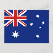 Australische Flagge Postkarte (Vorderseite)