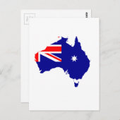 Australische Flagge Postkarte (Vorne/Hinten)