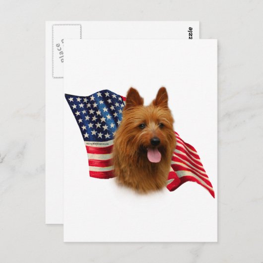 Australische Flagge Postkarte (Vorne/Hinten)