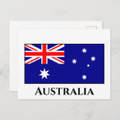 Australische Flagge Postkarte (Vorne/Hinten)