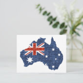 australische Flagge Postkarte (Stehend Vorderseite)