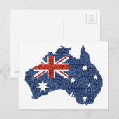 australische Flagge Postkarte (Vorne/Hinten)
