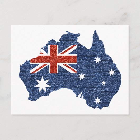 australische Flagge Postkarte (Vorderseite)