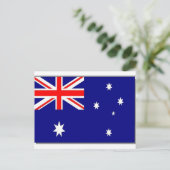australische Flagge Postkarte (Stehend Vorderseite)