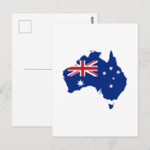 Australische Flagge Postkarte (Vorne/Hinten)