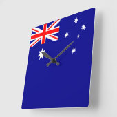australische Flagge Quadratische Wanduhr (Winkel)