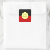 australische Flagge Quadratischer Aufkleber (Tasche)