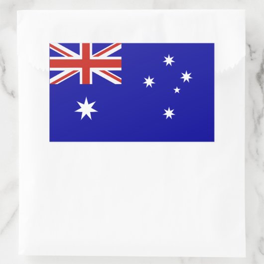 australische Flagge Rechteckiger Aufkleber (Tasche)