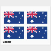 australische Flagge Rechteckiger Aufkleber (Blatt)
