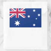australische Flagge Rechteckiger Aufkleber (Tasche)