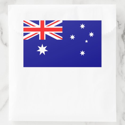 australische Flagge Rechteckiger Aufkleber (Tasche)