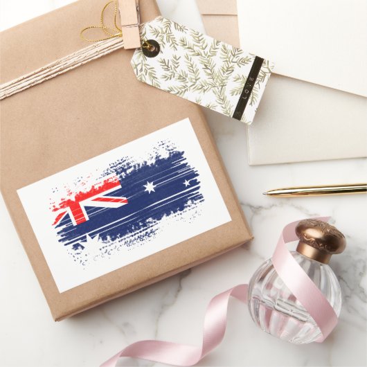 australische Flagge Rechteckiger Aufkleber (Schenken)