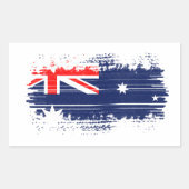 australische Flagge Rechteckiger Aufkleber (Vorderseite)