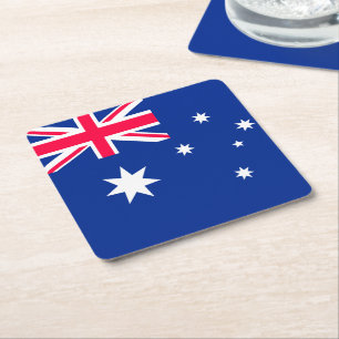 Australische Flagge Rechteckiger Pappuntersetzer