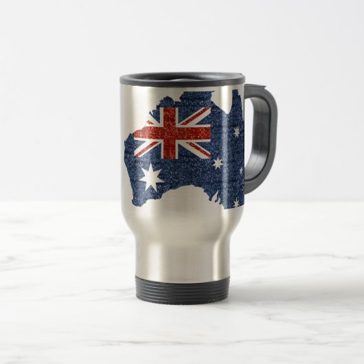 australische Flagge Reisebecher (VorderseiteRechts)