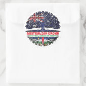 Australische Flagge - Roots Runder Aufkleber (Tasche)