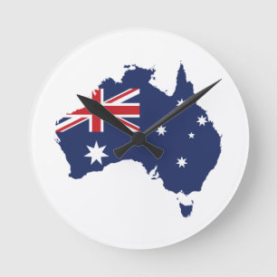 Australische Flagge Runde Wanduhr
