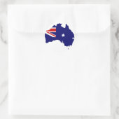 Australische Flagge Runder Aufkleber (Tasche)