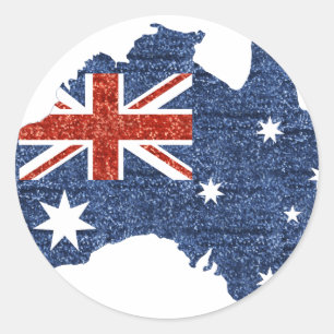 australische Flagge Runder Aufkleber
