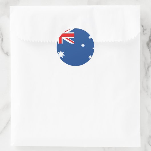 australische Flagge Runder Aufkleber (Tasche)