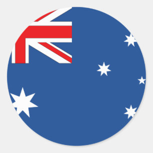 australische Flagge Runder Aufkleber
