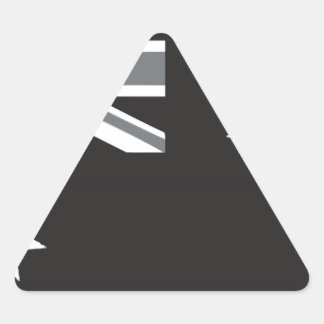 Australische Flagge Schwarz/Weiß Dreieckiger Aufkleber