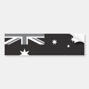 Australische Flagge Schwarzweiss Autoaufkleber
