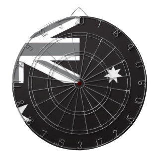 Australische Flagge Schwarzweiss Dartscheibe