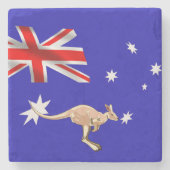 Australische Flagge Steinuntersetzer (Vorderseite)