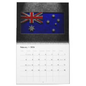 Australische Flagge Stone Texture Kalender (Feb 2026)