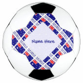 Australische Flagge Tiled Blue Personalisiert Fußball (Vorderseite)