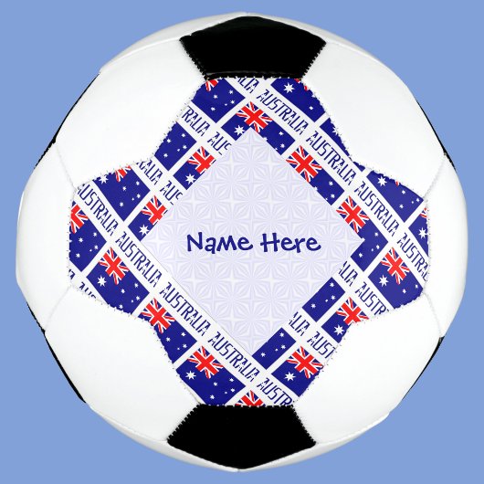 Australische Flagge Tiled Blue Personalisiert Fußball