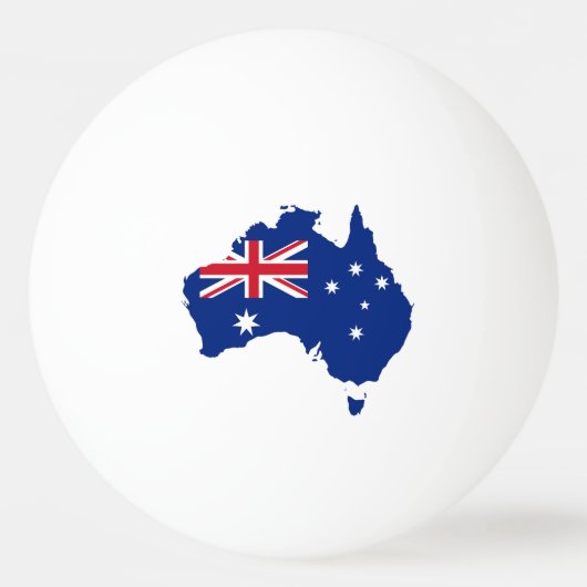 Australische Flagge Tischtennisball (Vorderseite)