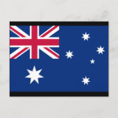 Australische Flagge und Bedeutung Postkarte (Vorderseite)