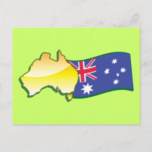 australische Flagge und Karte aussie