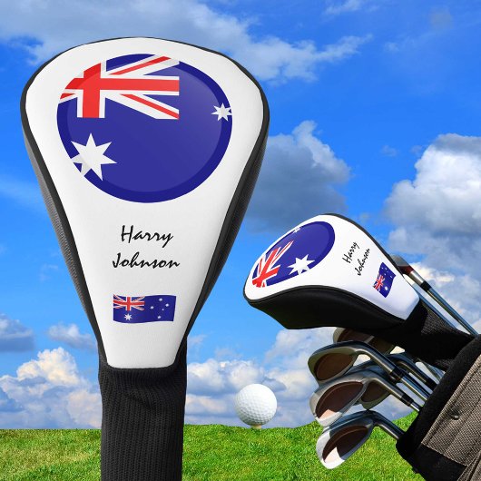 Australische Flagge und Mit Monogramm Golf Clubs Golf Headcover
